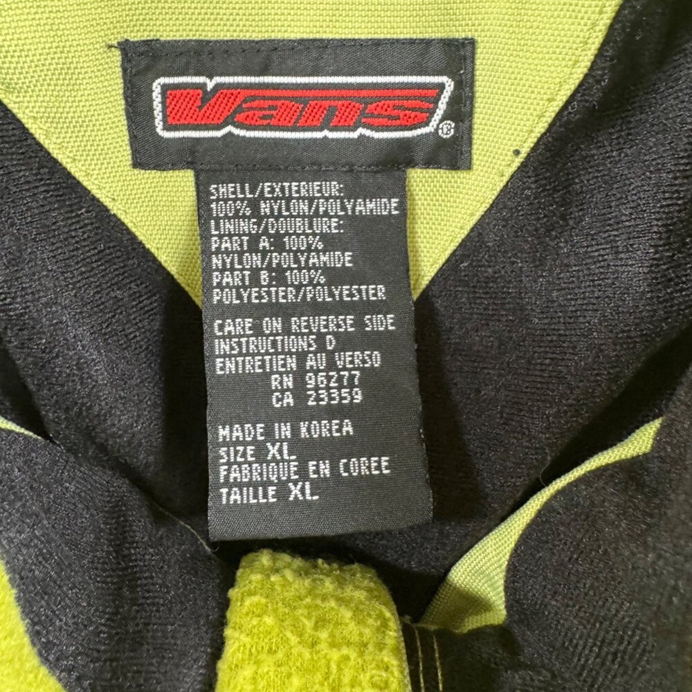 Vintage Vans Mens Snowboard Jacket XL Lime Navy 90s Colorblock - Picture 5 of 11